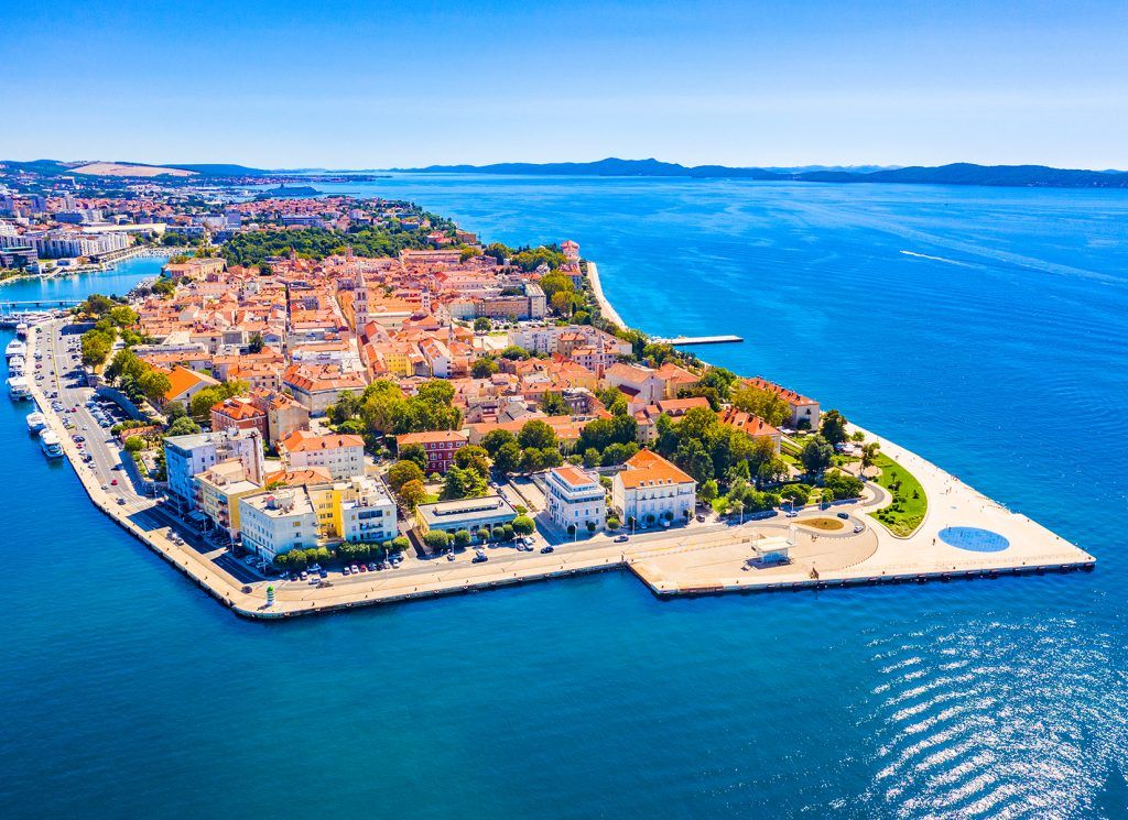 widok na Zadar z góry